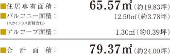 ■合計面積:65.57m2(約19.83坪)